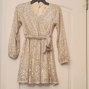 Girls semiformal/homecoming sequin dress; medium (10-12)